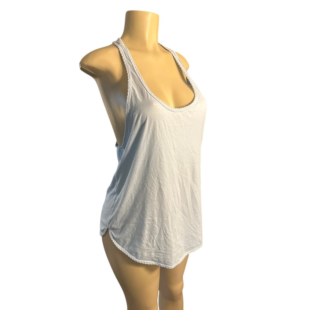 Women 8 Lululemon 105 F Singlet Tank Top Heathered Blue Calm Racerback Luon Yoga